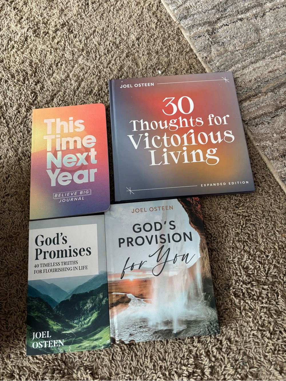 Joel Osteen Inspirational Book & Journal Set — Gradient Orange, Pink, Purple